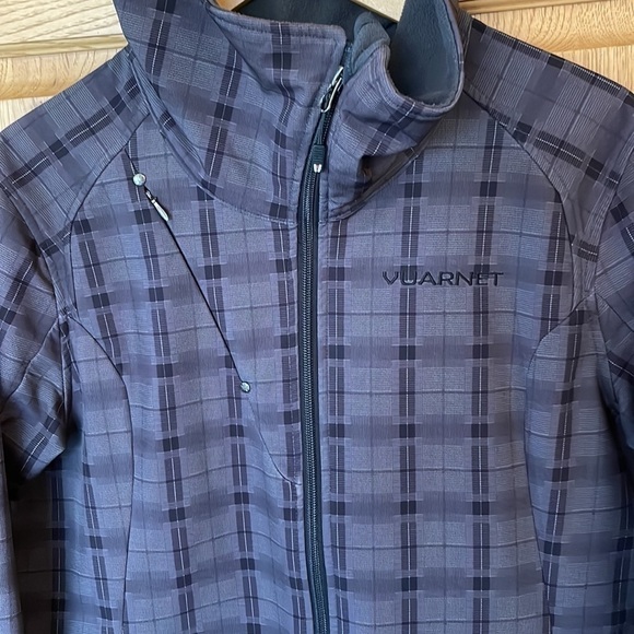 Vuarnet Long Plaid Funnel Neck Fall Coat - Picture 3 of 10